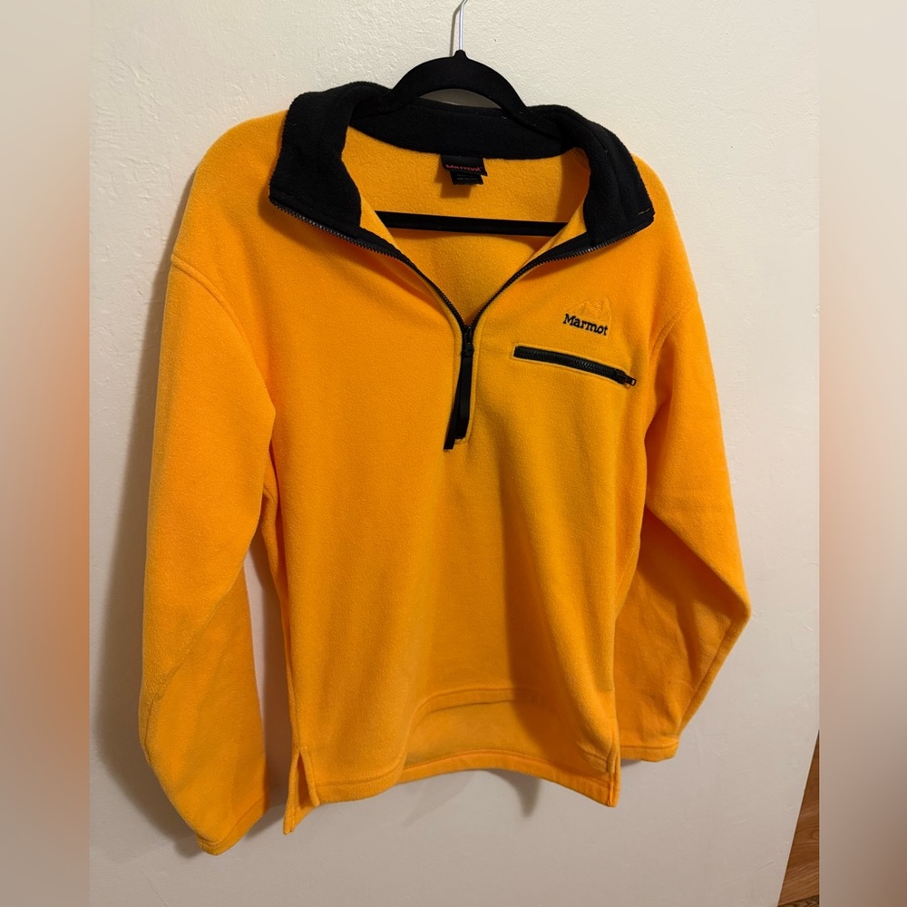 Granola Mountain High Vis Marmot Men's Bright Yellow Half-Zip Sweater